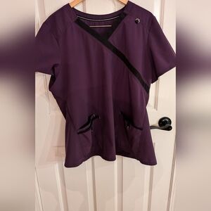 Women's Purple V-Neck Top